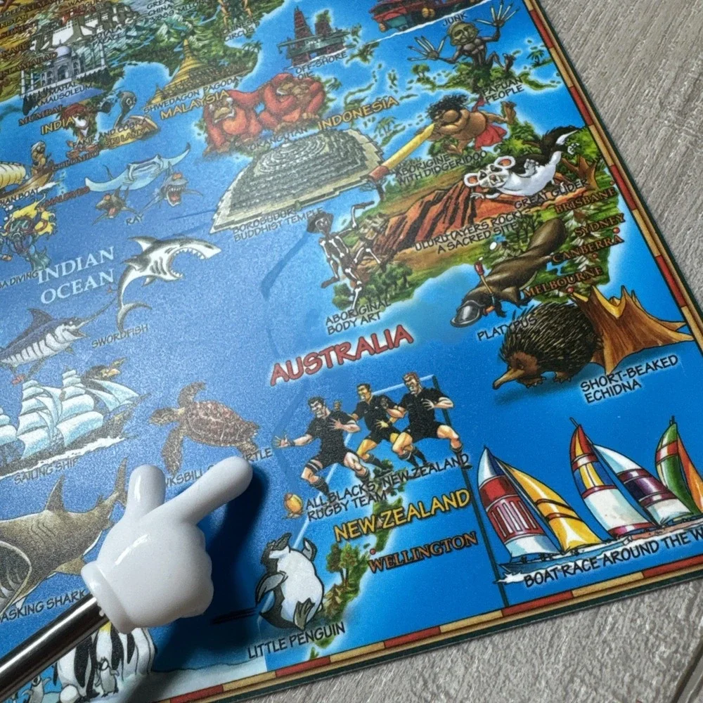 2014 Dino Laminated Geography Learning Placemat World Map 18